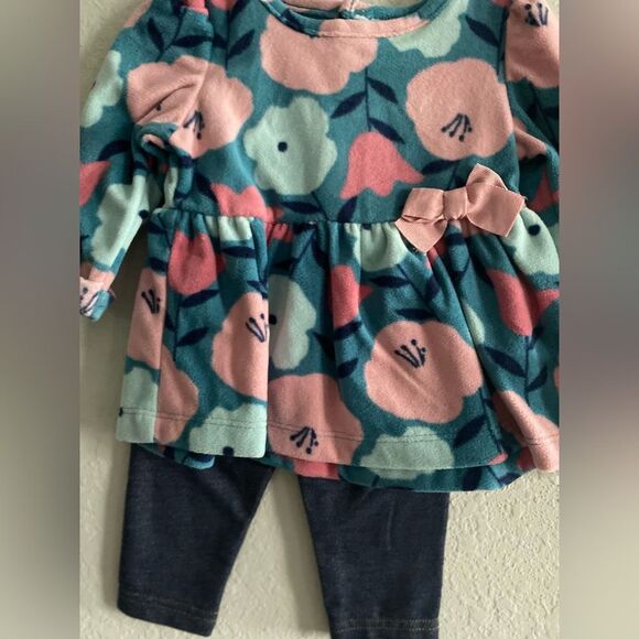 Carter’s NEW Baby Girl 2pc set Floral long sleeve top leggings 3-6 months 3-6m - Picture 7 of 9